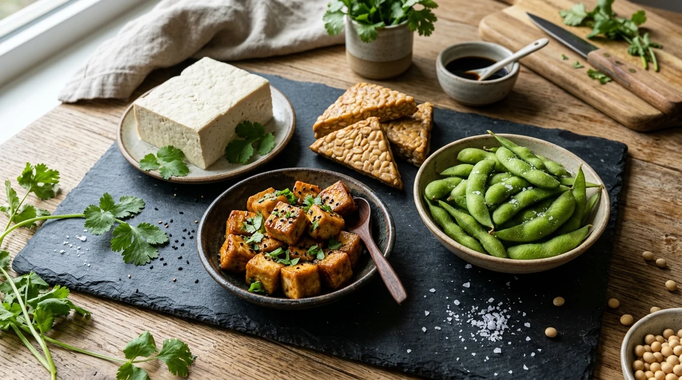 Crispy Ginger Sesame Tofu & Rainbow Stir-Fry