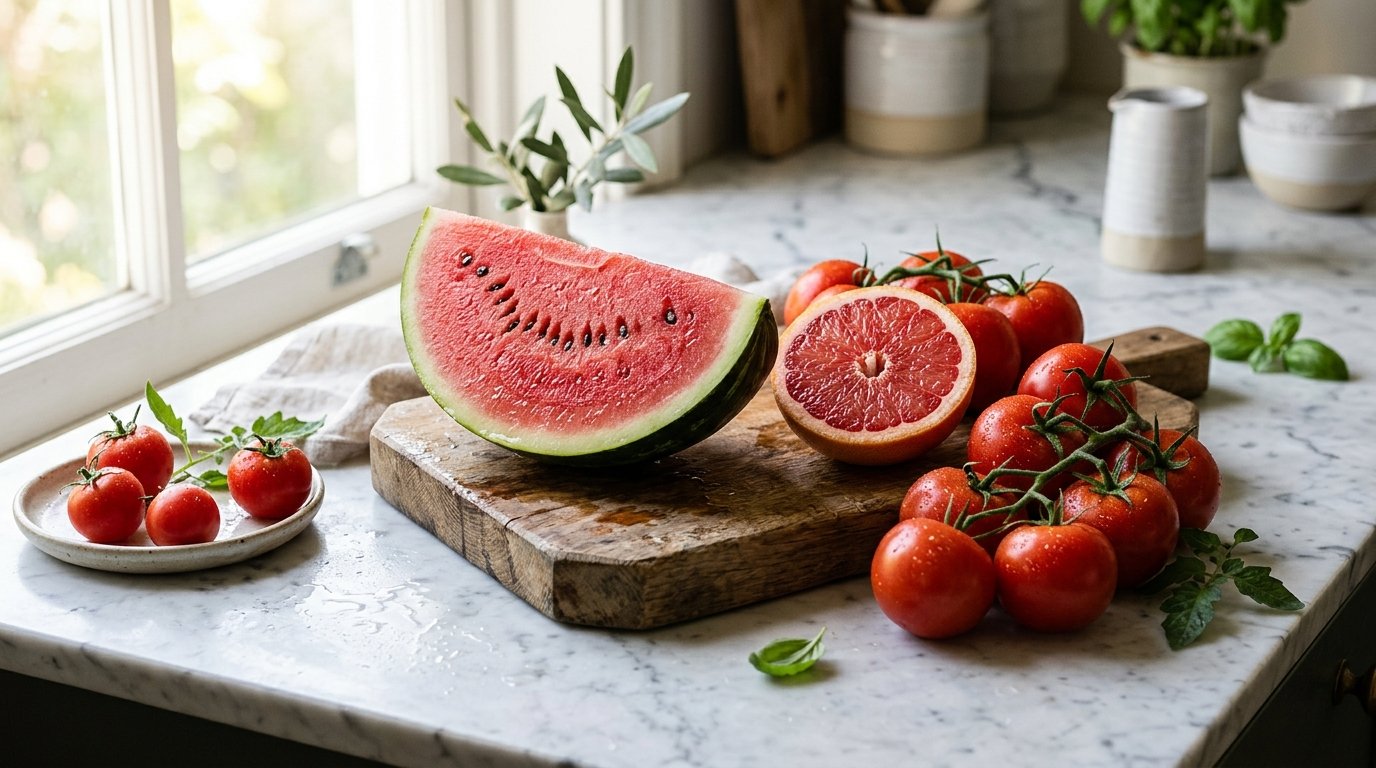 Lycopene Evidence Guide - Whole Food Plant Sources (Acyclic Carotenoid Tetraterpene • Hydrocarbon Phytochemical (C40H56))