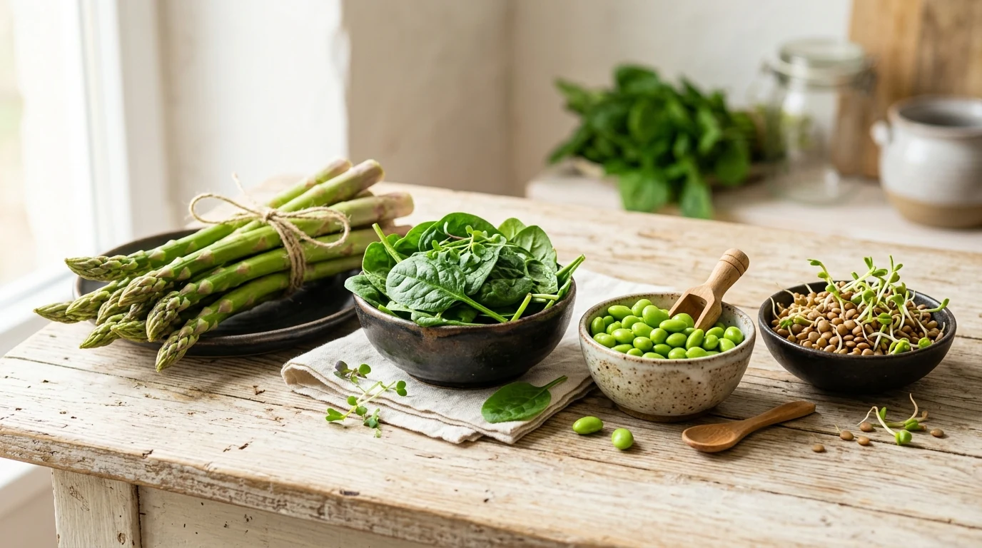 Vitamin B9 (Folate) Evidence Guide - Whole Food Plant Sources (5-Methyltetrahydrofolate (5-MTHF) • Water-Soluble B9)