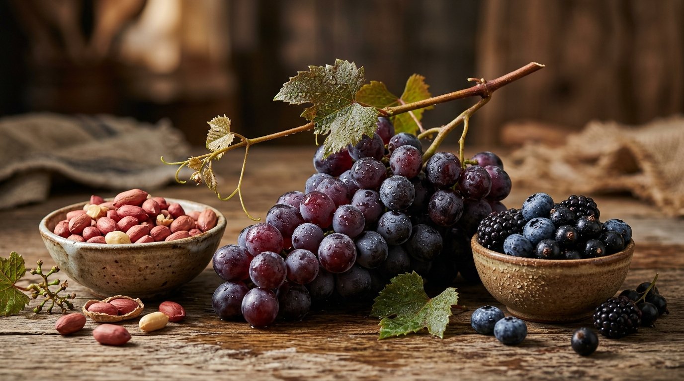 Resveratrol Evidence Guide - Whole Food Plant Sources (3,5,4'-Trihydroxy-trans-stilbene • Natural Phytoalexin Polyphenol)