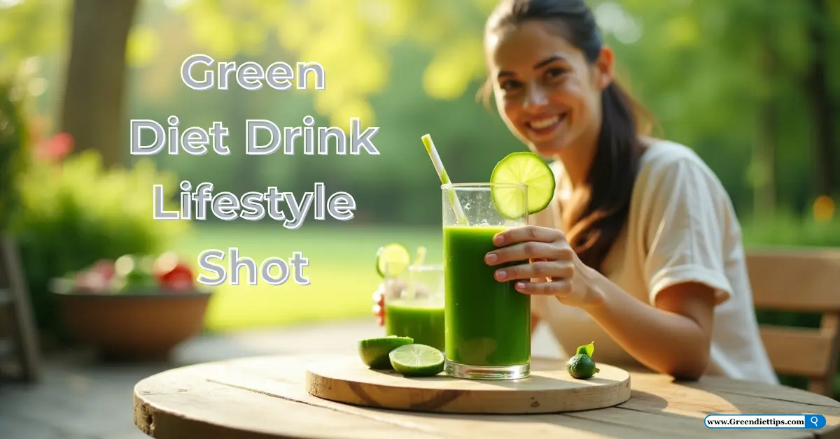 Green Diet Drink Lifestyle Shot