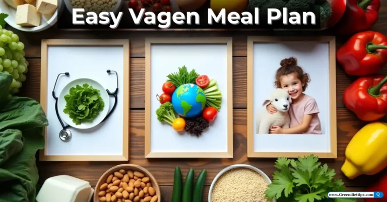 Easy Vagen Meal Plan Vegan Lifestyle Benefits Infographic in Real Life (GreenDietTips)